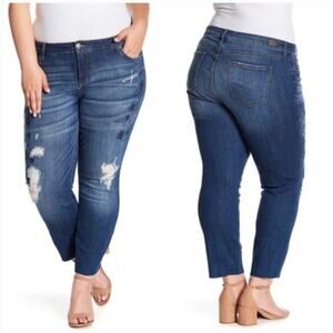 STS Blue | NWT Taylor Straight Leg Distressed Raw-Hem Denim Jean // 24